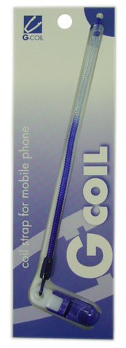 G-COILストラップ 細コイル （ブルー）携帯電話、カギ、小物の落下防止に！