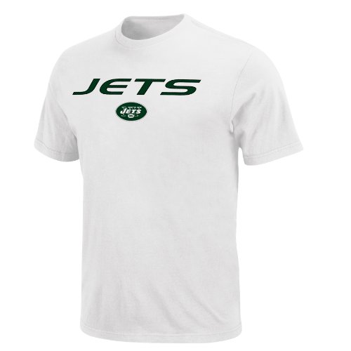 NFL Men's New York Jets Line Of Scrimmage IV Short Sleeve Tee (White, X-Large)