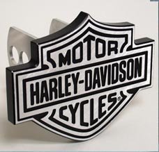 HITCH COVER -- HARLEY -- BRUSHED ALUMINUM