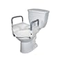 Drive Medical Deluxe Elevated Raised Toilet Seat with Removable Padded Arms, White