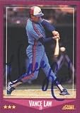 Vance Law, Montreal Expos, 1988 Score Autographed Card