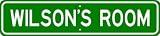 WILSON ROOM SIGN - Personalized Gift Boy or Girl, Aluminum