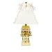 Lamp -Yellow Base with Roses & Ribbon Shade (14x14x24)