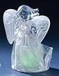 Icy Crystal LED Lighted Angel with Flute Christmas Figure