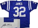 Edgerrin James Signed Indianapolis Colts Blue Puma Authentic Jersey
