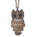 Copper Metal Hinged Owl Necklace
