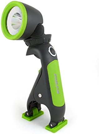 Fivejoy® Mini Robot Work Light - 2 Ways to Use: Hands Free (Clamp, Clip, Stand) and Hand-Held - Energy Saving 1-Watt Super Bright LED, 65 Lumens, 100-Meter Visibility - Adjustable Swivel Head with Reflector Tilts 90° and Rotates 180° - Waterproof Rating IP4 - Lightweight, Compact, Portable and Versatile - Suitable For Both Indoor and Outdoor Use: Clamplight, Flashlight, Nightlight, Emergency Light, Camping Light and More