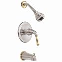 Danze 1 Handle TRIM Tub & Shower Set, Brushed Nickel/Polished Nicke