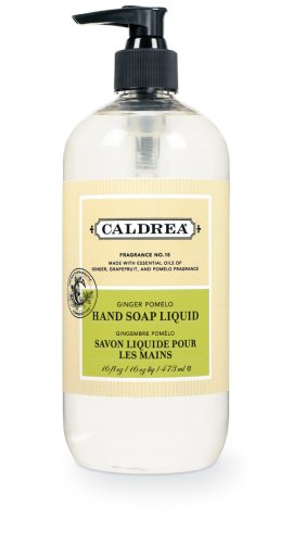 Caldrea Hand Soap Liquid, Ginger Pomelo, 16-Ounce Bottles (Pack of 6) by Caldrea