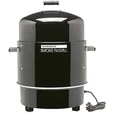 Brinkmann Smoken Grill 810-5290-C Food Smoker w Stay Cool Wooden Handles Fully Rolled Edges
