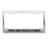 Turks And Caicos Islands Chrome Country Metal License Plate Frame Tag Holder