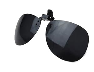 Black Grey Retro Polarized Clip on Flip up AVIATOR Plastic Sunglasses Driving Fishing Traveling
