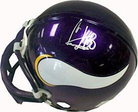 Chris Carter Autographed Helmet - Minnesota Vikings Mini - Autographed NFL Helmets