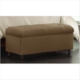 Tufted Storage Bench in Khaki