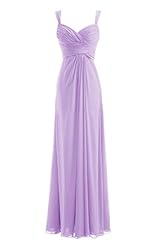 A-line Spaghetti Strap Lace Chiffon Evening Dress/Bridesmaid Dress/Prom Dress/Party Dress/Wedding Dress 