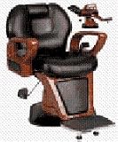 Woodgrain Professional Hydraulic Barber Chair (Black)