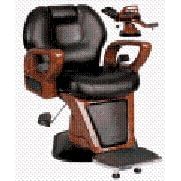 Woodgrain Professional Hydraulic Barber Chair (Black)