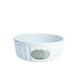 Petrageous Designs Class Act 5 Pet Bowl, WATER, White