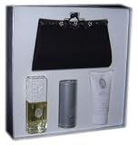 Jessica Mcclintock By Jessica Mcclintock For Women. Gift Set (eau De Parfum Spray 1.7 Oz+ Body Lotion 2.5 Oz + Perfumed Body Powder 2.0 Oz + Black Satin Evening Bag)