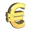Wallmonkeys Peel and Stick Wall Decals - Simbolo Dell'euro a Fondo Bianco 2 - Removable Graphic