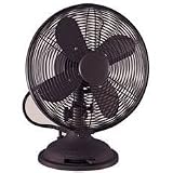 Minka-Aire Fans F300ORB Retro Style Fan - Oil-Rubbed Bronze Small Desk Fan 11 Blade Span