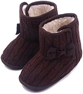XXJ Unisex Baby Kids Knitted Warm Soft Winter Toddler Boots Shoes Gift (Size14, Brown)