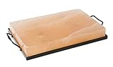 Charcoal Companion CC6064 Himalayan Salt Plate & Holder Set, 12" x 8" x 1.5"