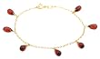 14k Yellow Gold, January Birthstone, Garnet Briolette Bracelet, 7.25"