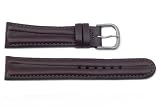 Hadley-Roma Men's MSM890RB-200 20-mm Brown Waterproof Leather Watch Strap
