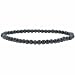 Genuine Hematite Healing Stone 4mm Bead Beaded Stretch Bracelet