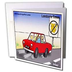 Londons Times Health and Vanity Trends Cartoons - No Pokeman Zone - Greeting Cards-6 Greeting Cards with envelopes