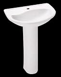 Calypso Pedestal Sink - Single Hole Drilling - Black