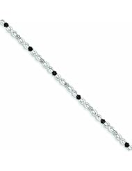 1.1 Carat 14K White Gold White & Black Diamond Bracelet