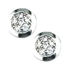 14K .25 CTW Pave Diamond Earrings