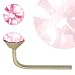 Jewelco London 9ct Yellow gold Pink cubic zirconia set Nose Stud