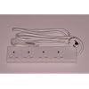 European Multi Travel Adapter: - 2 pin plug, 4 UK sockets and 1.5m flex;
