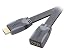 Vivanco Flachband HDMI High Speed mit Ethernet Verl&auml;ngerung A-Stecker - A-Kupplung 2,5m grau