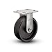Albion 16 Series 5" Diameter Polypropylene Wheel Medium Heavy Duty Zinc Plate Rigid Caster, Roller Bearing, 4-1/2" Length X 4" Width Plate, 550 lbs Capacity (Pack of 4)