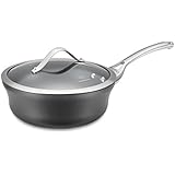Calphalon Contemporary Hard-Anodized Aluminum Nonstick Cookware, Shallow Sauce Pan, 2 1/2-quart, Black