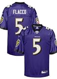 Joe Flacco Jersey: Reebok Purple Replica #5 Baltimore Ravens Jersey - Large