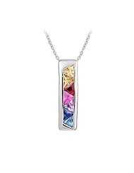 Multi-Gemstone Fashion Pendant in Sterling Silver