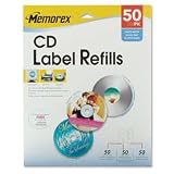 Memorex White CD-R Labels (3202-0412, 50-Count)