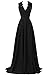ORIENT BRIDE V-neck Open Back Lace Chiffon Evening Party Dresses