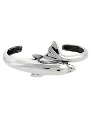 Sterling Silver High Polished Small Dolphin Bangle