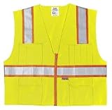 Safety Vest - Class II with Pockets (Solid, Lime)