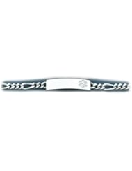 Sterling Silver Medical Alert ID Figaro Chain Bracelet - Length 7 Inch
