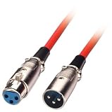 LINDY XLR Cable - Male to Female, Red, 6m
