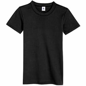Petit Bateau Womens Crew Neck T-Shirt Sm Black