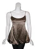 THRIVE Silk Bubble Spaghetti Tank Top in Taupe