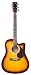 Huntington Full Size Dreadnought Cutaway Acoustic Guitar with Free Carrying Bag - Tobacco Sunburst (Guitar, Case, Strap, Pick, Free eBook & DirectlyCheap(TM) Translucent Blue Medium Guitar Pick)